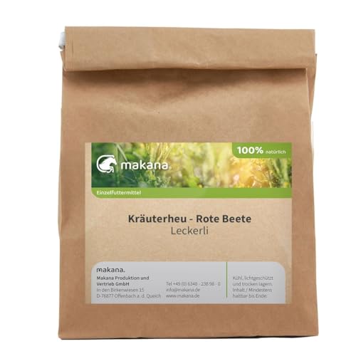 Makana Heno de hierbas – golosinas de remolacha (natural y sin azúcar) bolsa de 1 kg