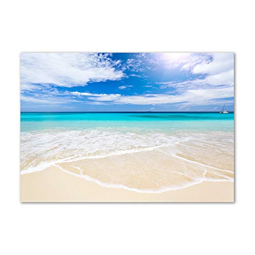 Fond de hotte en verre de sécurité trempé Tulup 100x70 paysage bleu luxe