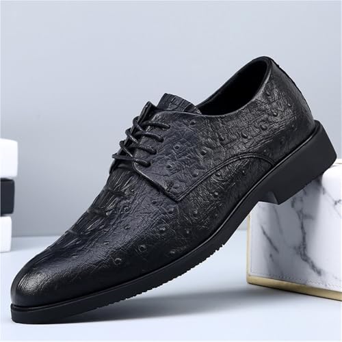 Men's Genuine Leather Lace Up Dress Shoes British Style Summer Business Formal Footwear Breathable Wedding Interview Shoes3