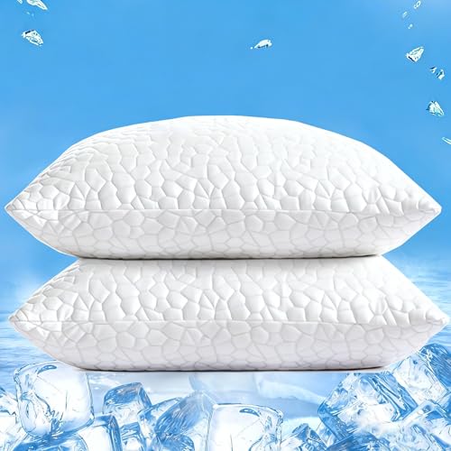 Set 2 Almohadas de Espuma Viscoelástica Blanca Queen