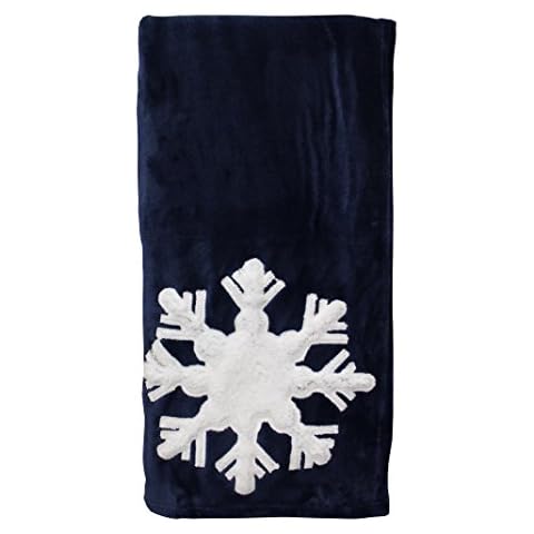 Posh Home (Snowflake Animal Applique Throw 50x60 Cover