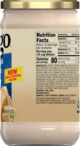 Image of Prego Homestyle Alfredo Pasta Sauce,22 oz Jar,(Pack of 4)