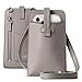 Produktbild Ringke Mini Cross Bag PU Leather Handykette Geldbörse für Smartphones, Crossbody Wallet Hülle mit Kartenhalter Abnehmbarer Verstellbarer Reißverschlussgurt - Warm Gray
