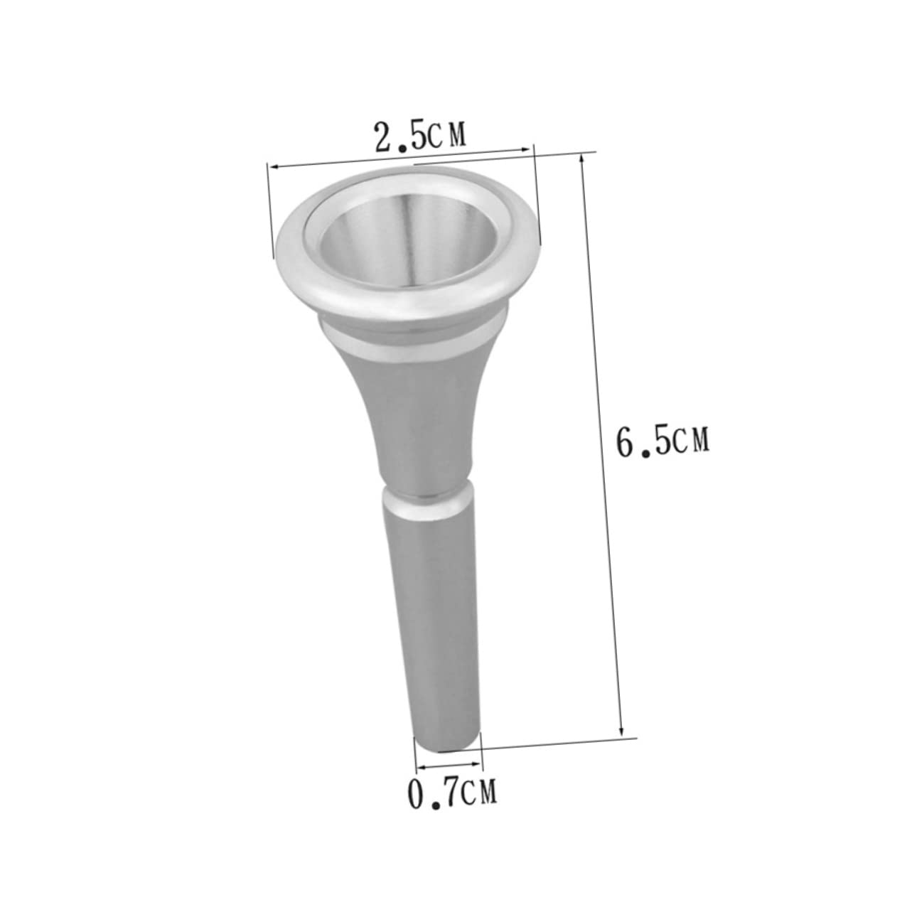 Yardwe Durable Copper Horn Mouthpiece Professional Musical Instrument Supply Smooth Easy to Clean for Concerts Gatherings Present for Music Lovers