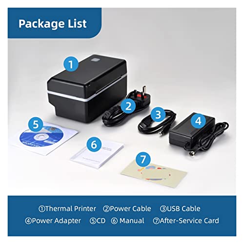 Image of 4 Inch Shipping Label Barcode Printer 26mm to 118mm Thermal Printer USB Port Printer Support
