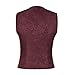 Mens Classic Suit Vest, 2025 Halloween Slim Lapel Floral Jacquard Waistcoat, Medieval Tuxedo Tops Gothic Jackets Wine
