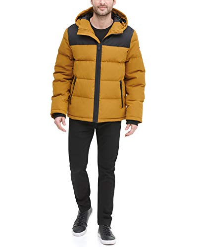 Image of DKNY Men's Mixed Media Quilted Puffer Jacket