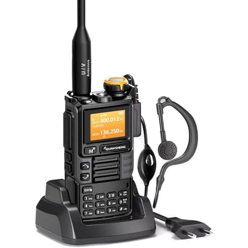 Quansheng UVK5(99) AM/FM/DTMF Walkie-Talkie 200CH 20-1000MHZ Walkie-Talkie NOAA Weather Forecast with Flash Copy Frequency Tpye-C LCD Display for Hiking Camping Travel Two-Way Radio (Grev)