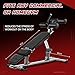 BODY RHYTHM Professional Sit-Up Bench with 4 Adjustable Heights and Reverse Crunch Handle, Adjustable Weight Bench and Flat, Incline & Decline Bench Press, Great Strength Training Slant Bench and Ab &