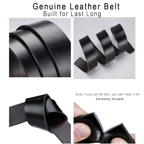 Leather Ratchet Automatic Belt for Men,Invisible Belt Tail,Business Casual Belt（Gift Box Included）4