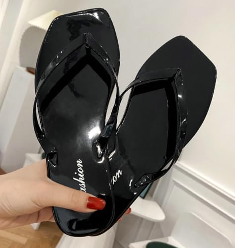 Women’s Flat Flip Flops Versatile Solid Color Indoor Outdoor Non-slip Slippers Summer Pool Beach Cozy Slip-on Sandals2