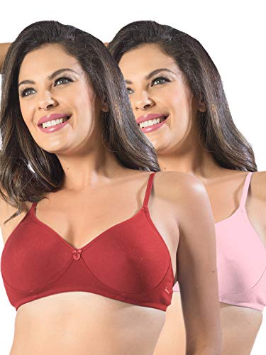 Image of SONARI Womens Non Padded Cotton Bra | Wire Free, Medium Coverage, Seamless Cups, Comfortable Polyester Cotton Blend Fabric | Adjustable Straps, Ideal for Everyday Wear - Smile
