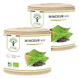 Minceur Bio - Bioptimal - Complément alimentaire - Thé vert Guarana + Plantes pour Maigrir - 4 Actions - Perte de Poids Brûle Graisse - Digestion - Fabriqué en France - Certifié Ecocert - 2x60 gélules