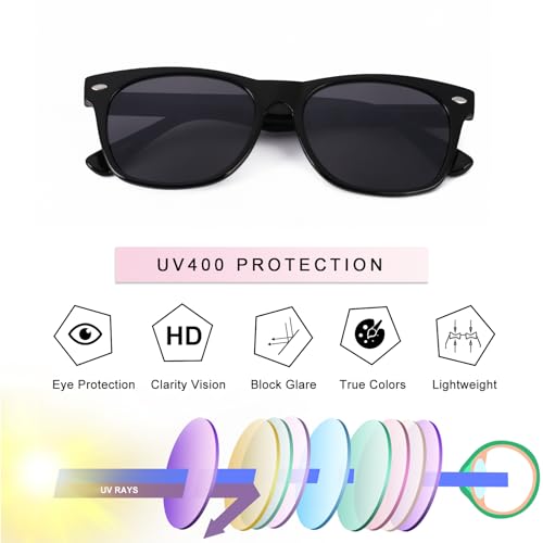 Kids Sunglasses, Sunglasses for Girls Boys, Mirrored Sunglasses for Toddler Children UV400 Age 3-104