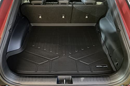 SMARTLINER-Custom-Fit-All-Weather-2-Row-Floor-Mats-Cargo-Liner-Set-Black-Compatible-with-2022-2023-Kia-EV6-Wind-AWD