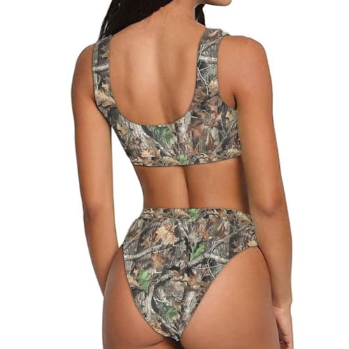 INSTANTARTS Two Piece Bikini Set Swimsuit Sport Low Crop Top Leopard Swimwear2