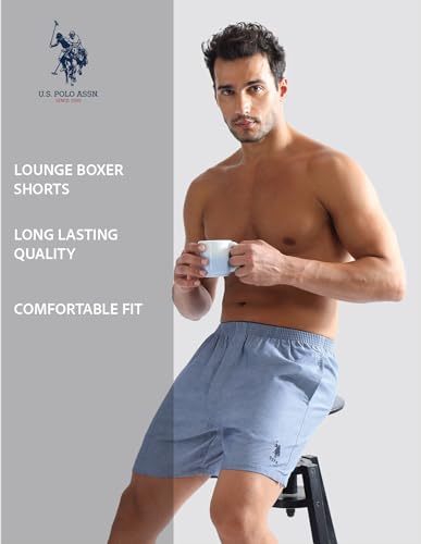 Image of U.S. Polo ASSN. Mens EX003 Cotton Essential Easy Lounge Boxer Shorts -Pack of 1