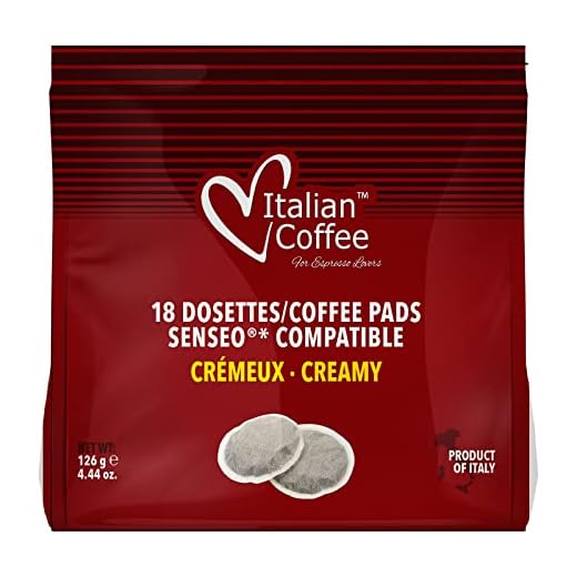 Italian Coffee - Cialde Cremoso - Compatibili con Senseo - 180 Cialde (10 Confezioni x 18 cialde)