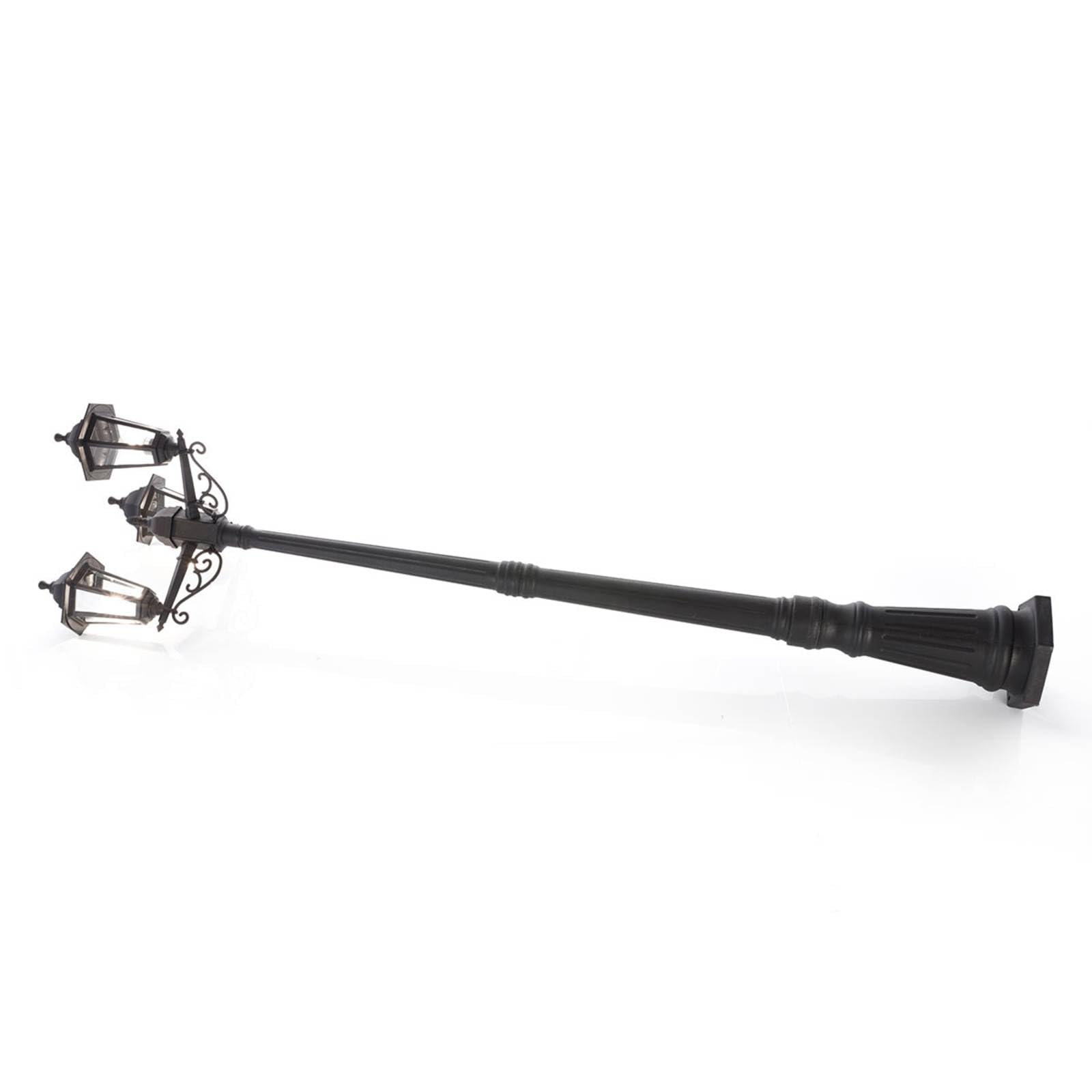 Farola exterior Nane en Negro hecho de Plástico (3 llamas, E27) Lindby | candelabro lámpara para