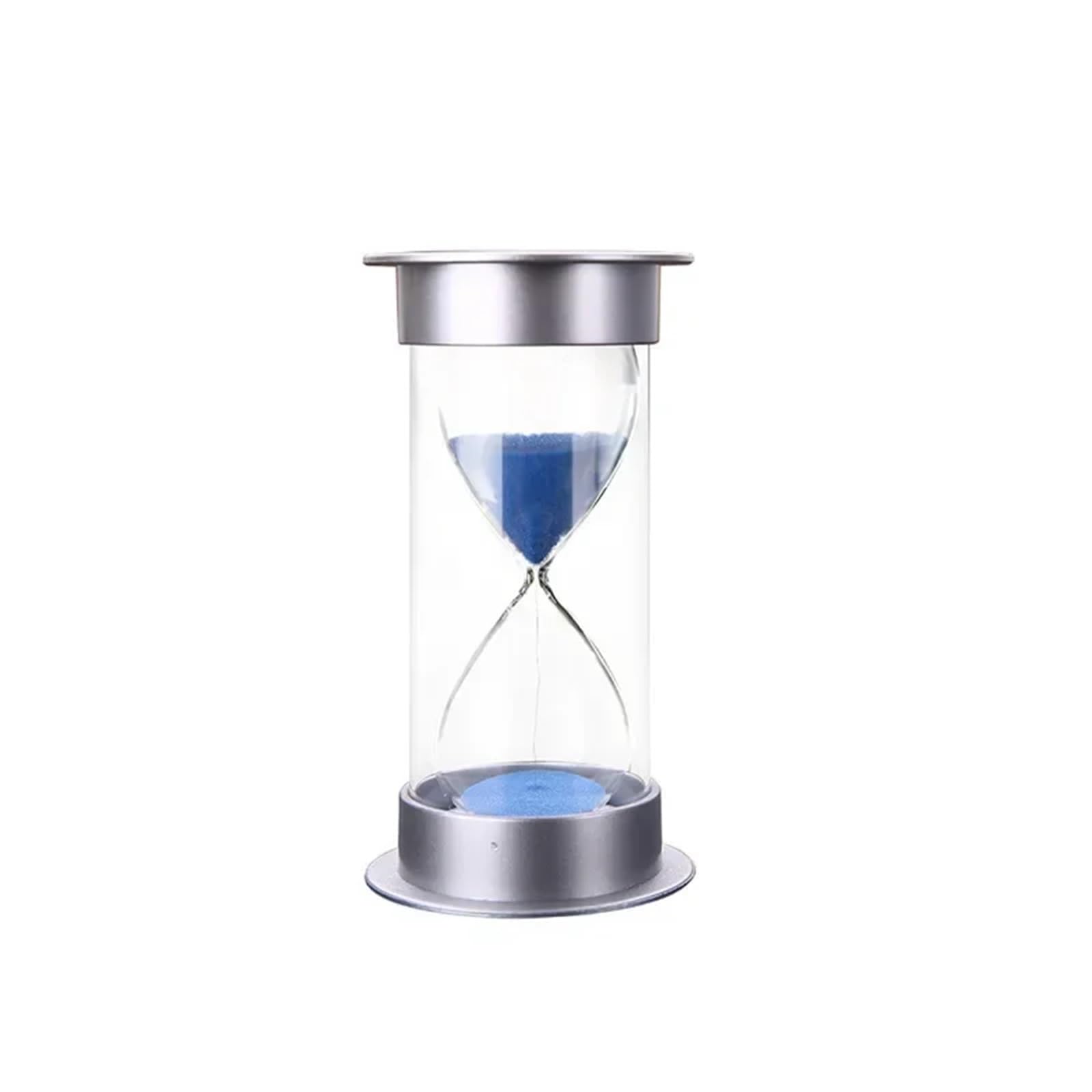 2 pezzi 15 minuti clessidra timer orologio con sabbia ornamenti da tavolo bagno in vetro cucina Per Cucina, Casa, Ufficio(Blue)