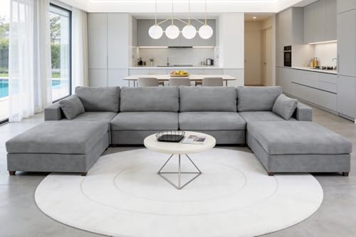 Oversized Modular Sectional Sofa, Extra Large Deep Seat Couch with Covers Removable, Modern Luxury...