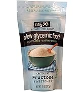 Fifty50 Foods Granulated Fructose Sugar Substitute Sweetener, 10 Ounce (Packaging May Vary)