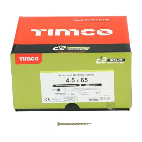 Timco C2 Decking Screw TX20 CSK GRN - 4.5 x 65-1,000 Pieces 7 Timco C2 Decking Screw TX20 CSK GRN - 4.5 x 65-1,000 Pieces - Image 7
