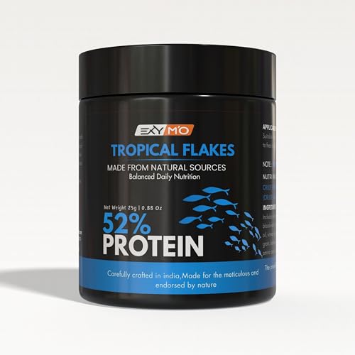 Image of Tropical Flakes 25g Fish Food with 52% Protein for Guppy,Betta Fish,Guppy Fries,Tetra and All Types of Tropical Fishes