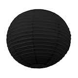 Pour tout évènement Party Pro 502111M Lanterne Japonaise Papier de Riz Noire 35 x 35 x 35 cm