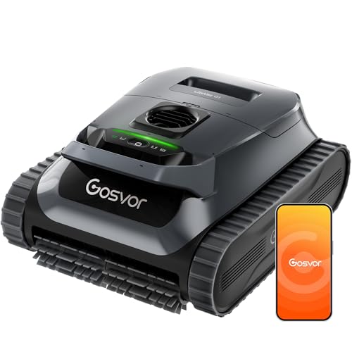 (2026 Nouveau) Gosvor LiteVac G1 Robot Piscine Fond et Parois, 6,9 kg Ultra Léger, Jusqu’à 200 Min d’Autonomie, Double...