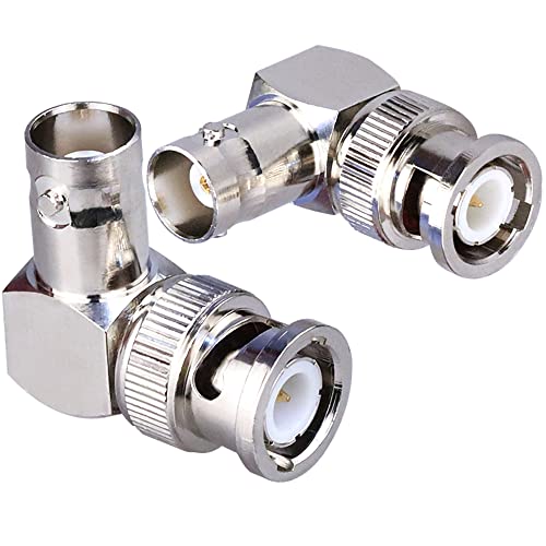 Adaptador en ángulo BNC macho a hembra 90 grados 2 piezas miniatura 6