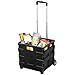 BAKAJI Carrello Trolley Multiuso Pieghevole Richiudibile in Valigetta con 2 Ruote Manico Telescopico Regolabile Portata Massima 25 kg per Spesa e Campeggio Dimensioni 30 x 36 x 38 cm - WS31