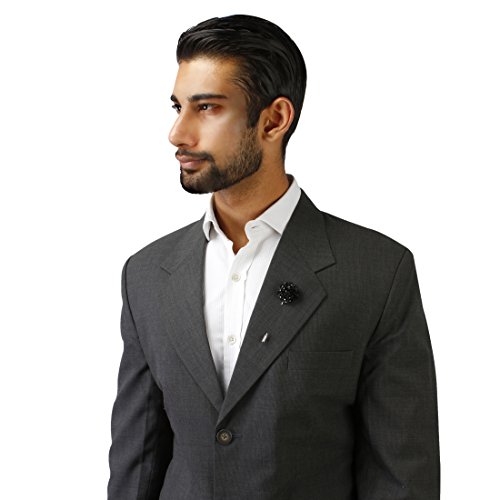 Image of Peluche Crystal Flower Brooch /Lapel Pin for Men