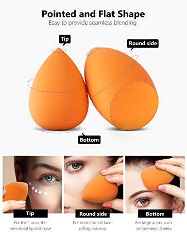 Innogear Makeup Sponge, 10 Pcs Makeup Sponges Blender Set Beauty Cosmetic Foundation Blending Applicator Puff, Flawless For Liquid Cream Powder (Multi Colored) #TOP4