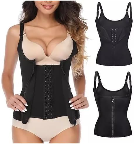 Cinta Modeladora Dupla Compressão com Zíper – Reduz Medidas, Afina e Define a Cintura Tamano (P) Pre