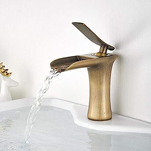 Basin faucets waterfall bathroom faucet YRYRYW mitigeur laiton antique pour lavabo