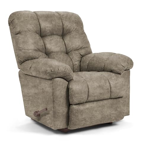 Image of La-Z-Boy Gibson Rocking Recliner, Mushroom | Plush Grand-Scale Comfort