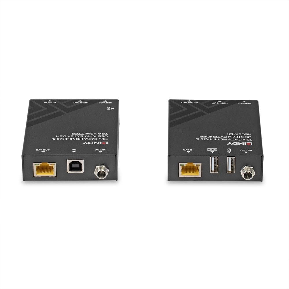 Lindy 39383 Extensor KVM HDMI 4K60 cat.6, USB y audio a 70 metros