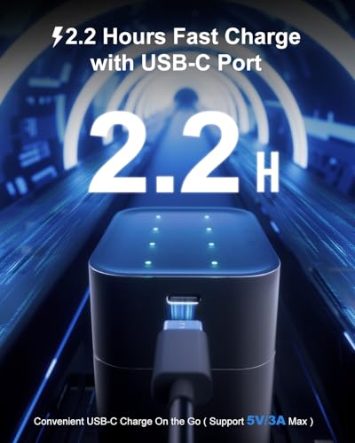 Dracutum Wiederaufladbare Lithium Akkus AAA 8Pack mit Ladegerät, 1300mWh Hohe Kapazität 1.5V AAA Batterien, 2000 Ladezyklen Langlebige AAA Li-ion Batterie mit Integrierter Charing Aufbewahrungsbox