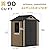 DWVO 6x4 FT Resin Storage Shed with Floor, Outdoor Storage Shed with Lockable Door, Window and Vents, Waterproof Plastic Tool Storage for Garden, Backyard, Patio, Lawn, Brown
