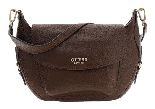 GUESS Marsha Flap Shoulder Bag, Espresso, One Size, Marsha Flap Shoulder Bag