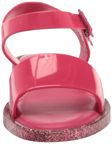 Image of mini melissa Mar Hot Sandals for Babies & Toddlers - Sparkly Sandals w /Heart Buckle & Bow for Baby Girls, Kids Jelly Shoes