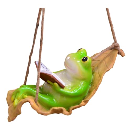 Ranas de resina verde para dar vida y encanto a tu jardín o patio exterior con estilo natural 2