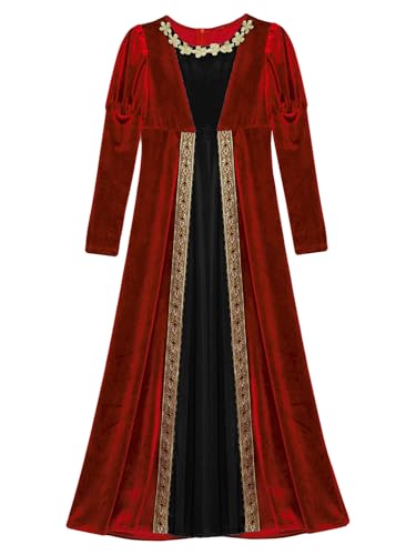 Robe médiévale princesse en velours confortable qui ne gratte pas - 5