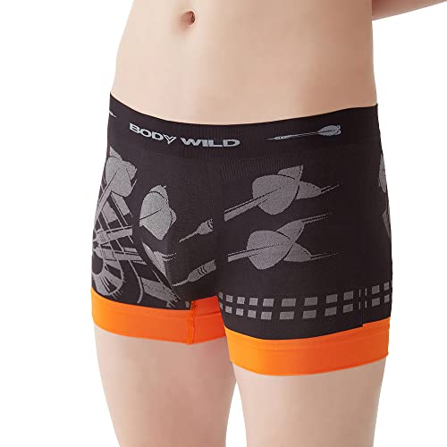 [ボディワイルド] ボクサーパンツ ボクサーブリーフ 前とじ 吸汗速乾 軽量 立体成型 BWS962J メンズ ブラック L