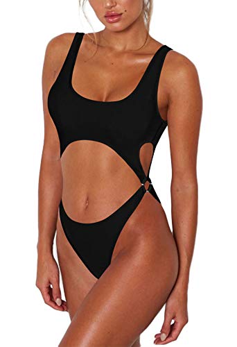 Sovoyontee Women's Sexy One Piece Swimsuits Cheeky Thong Bikini Bathing Suit3