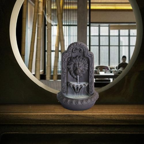 Brûleur encens cascade fumée lion BETOOKY statuette céramique zen - 5