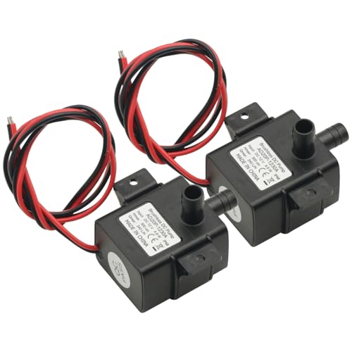 2Pcs DC 12V Mini Water Pumps 240L/H Brushless Quiet