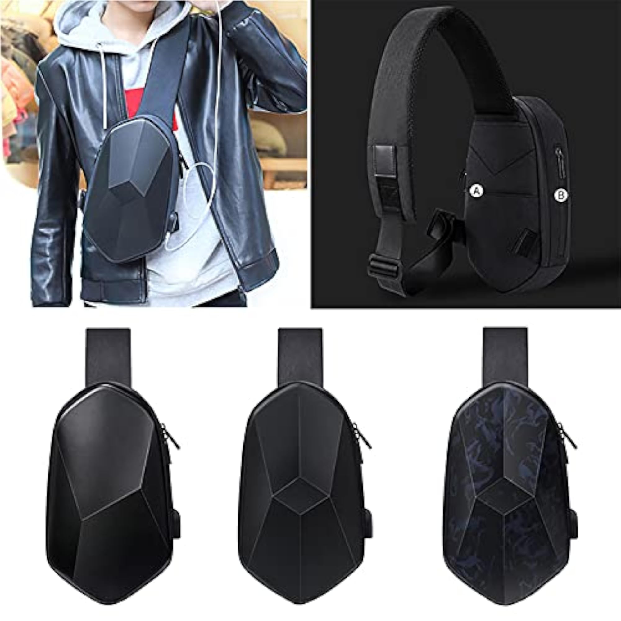 Fashion Decorative Shoulder Sling Bag, Adjustable Design