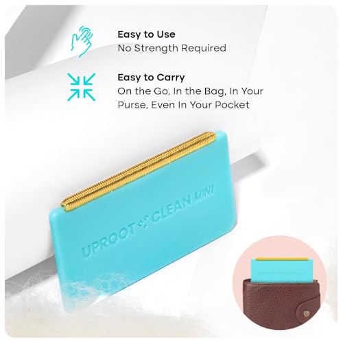 Image of Uproot Cleaner Mini Pet Fur Removal Tool - Pocket-Sized Dog Hair Remover for Car, Clothes, Cat Beds & Tight Corners - by The Creators of The Uproot Cleaner Pro Pet Hair Removal Tool